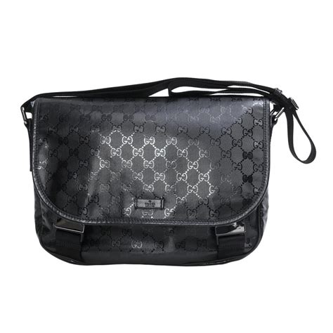 gucci black monogram purse|monogram with black leather flap.